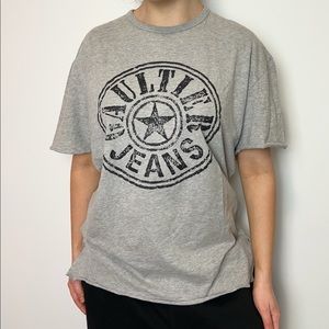 Gaultier Jeans vintage 90s grey logo t-shirt